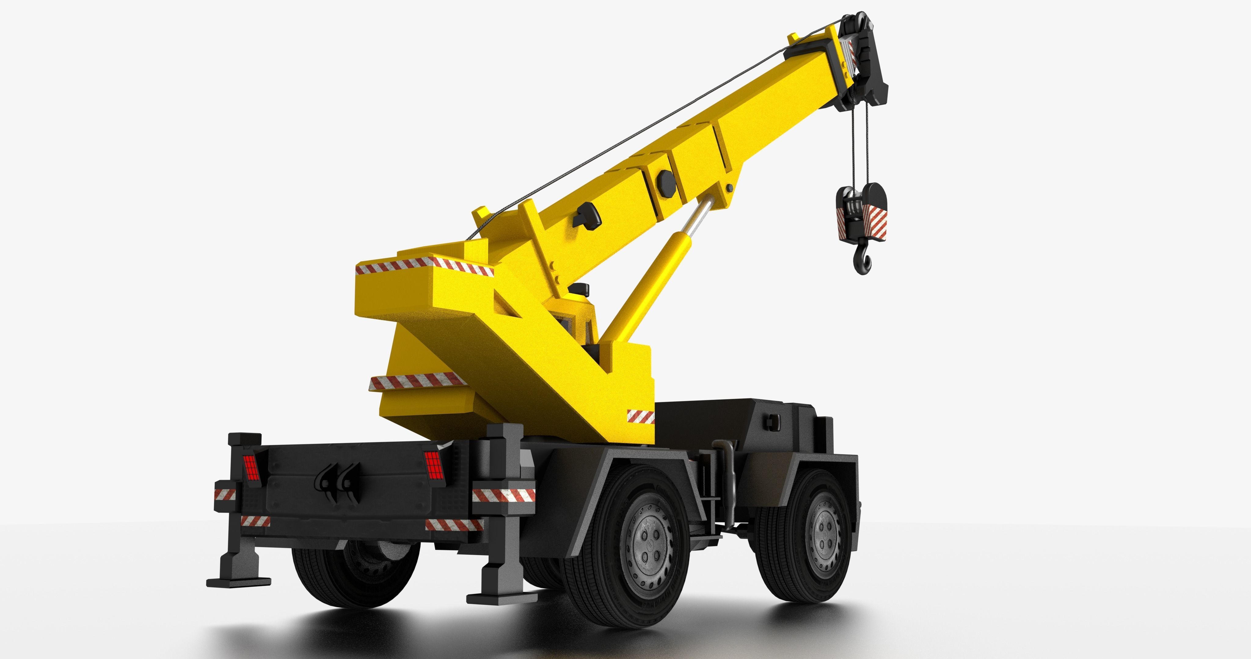 Crane Low-poly 3D model_3