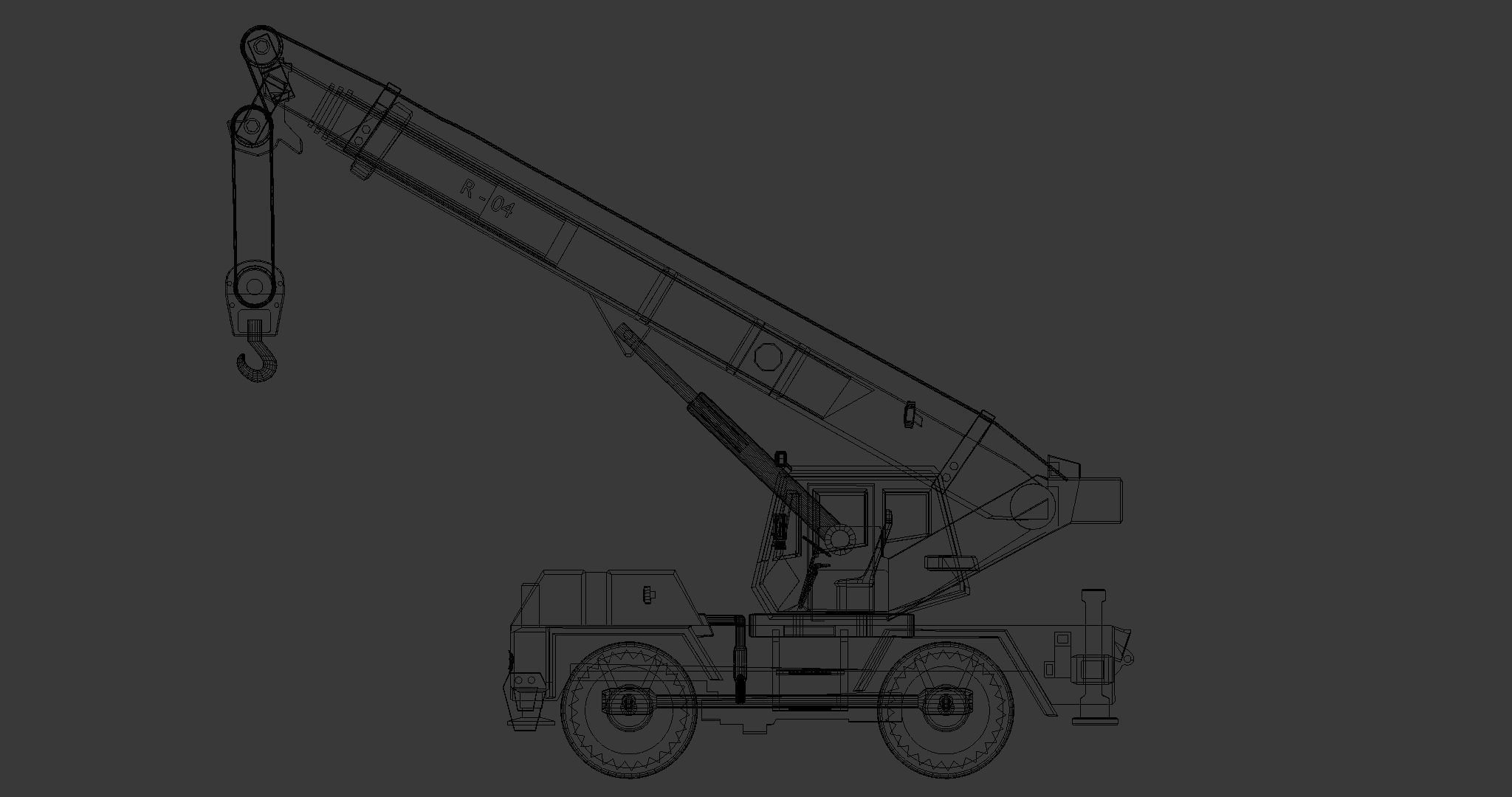 Crane Low-poly 3D model_9