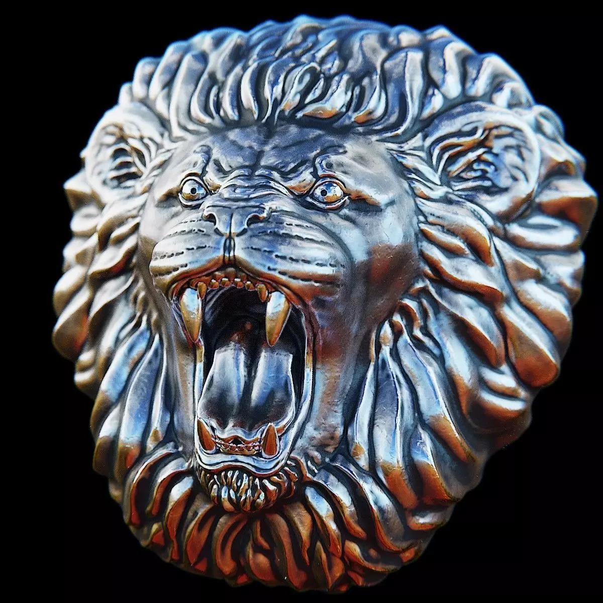 Roaring Lion head - 3D print model 3D print model_0