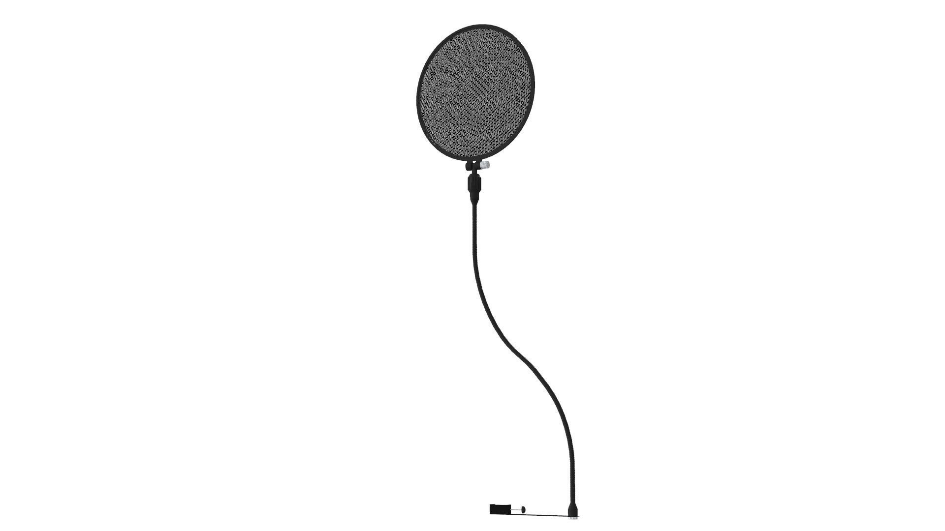 Pop filter - rigged  3D model_1