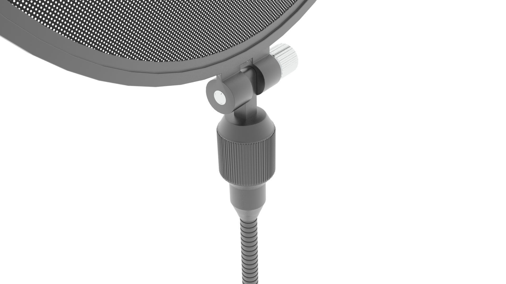 Pop filter - rigged  3D model_7