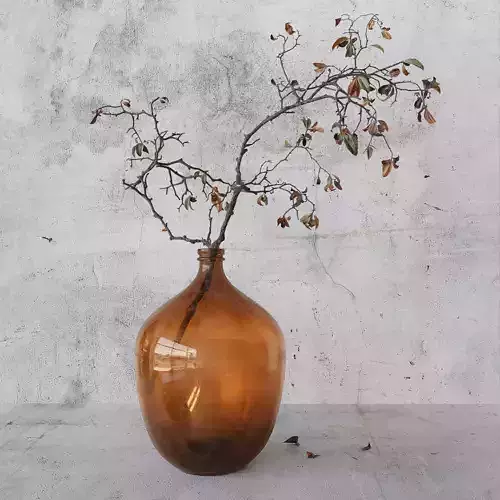 Branch in brown bottle 3D model