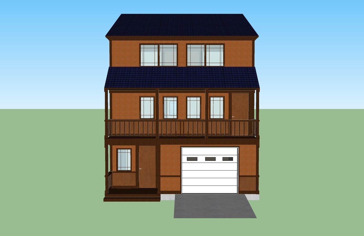 Compact House 2 Free 3D model_1