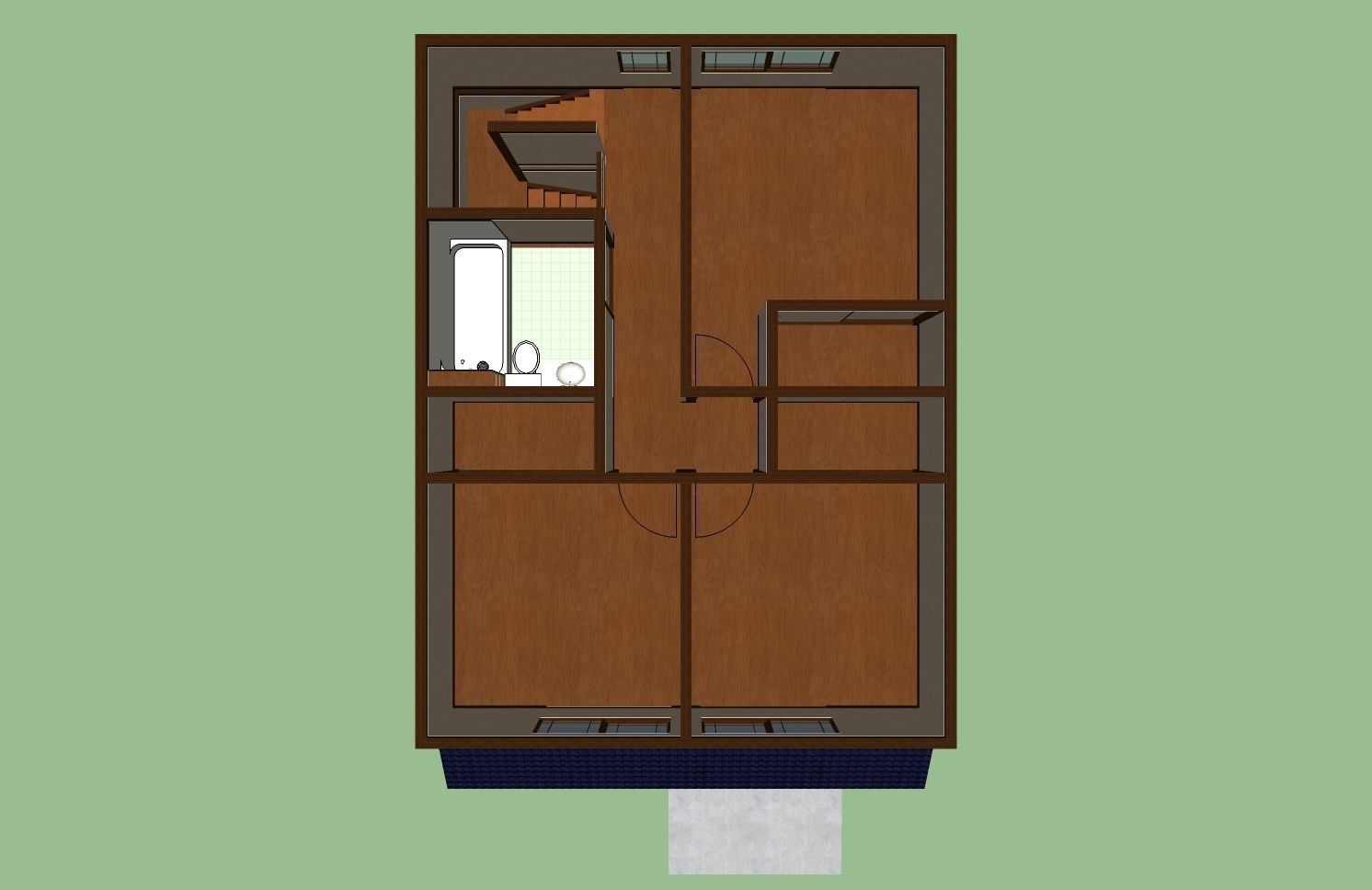 Compact House 2 Free 3D model_5