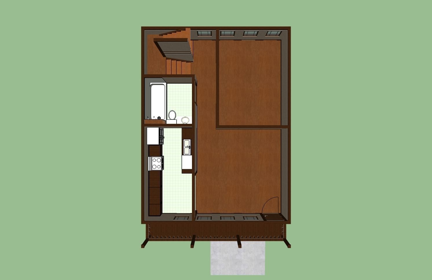 Compact House 2 Free 3D model_4