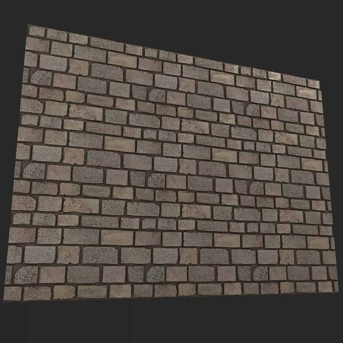 brickwork brick wall 3D model_0