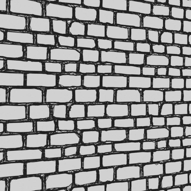 brickwork brick wall 3D model_1