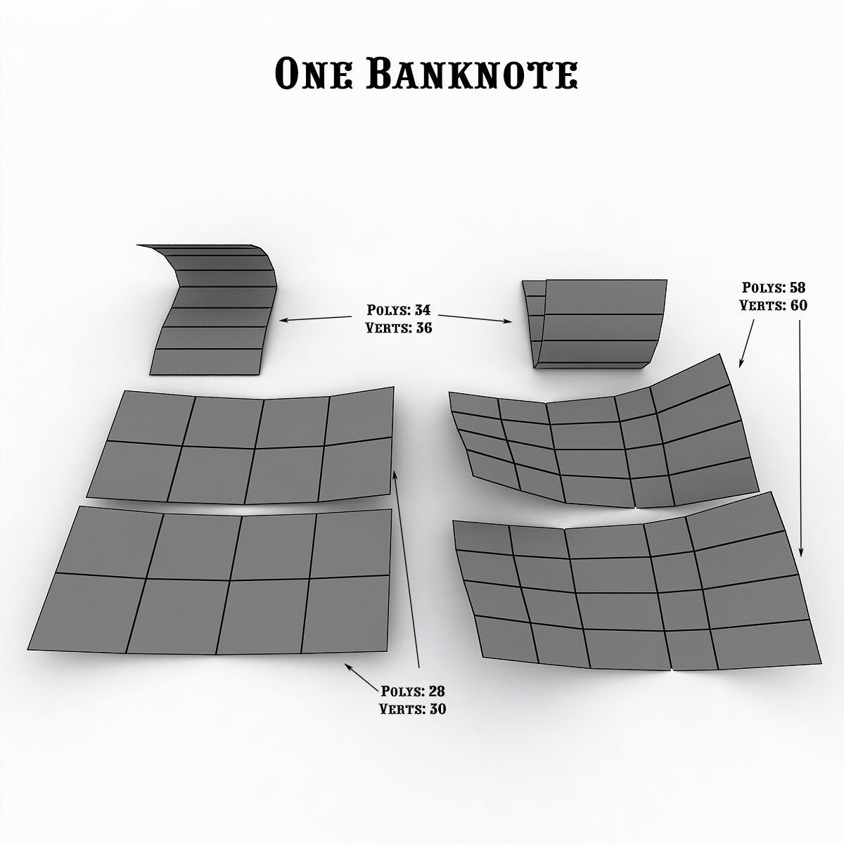 MoneyPack - American Dollars Low-poly 3D model_3