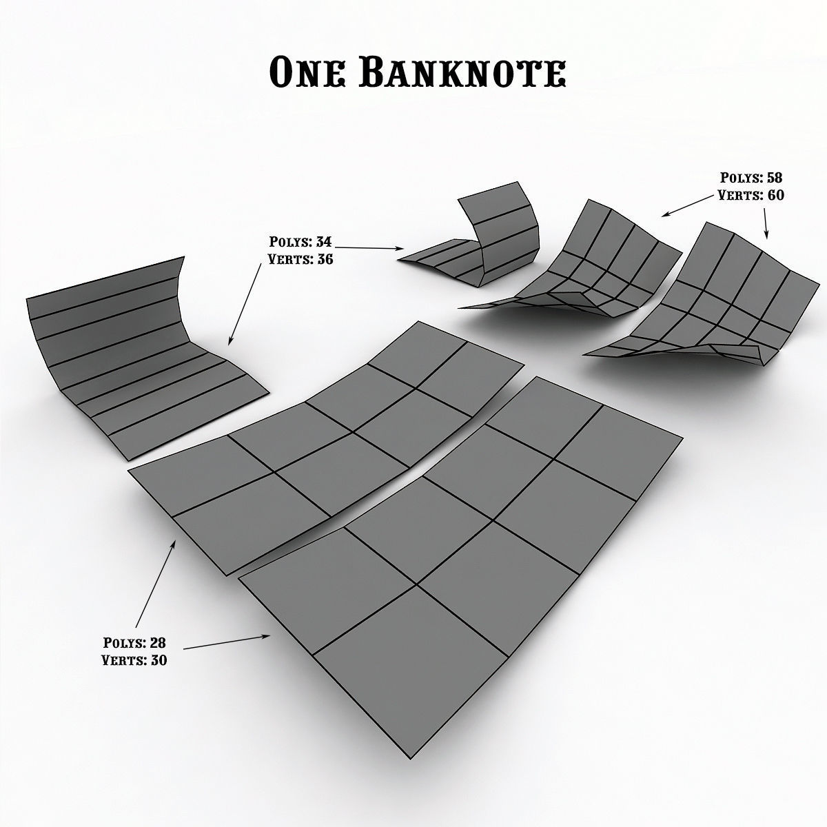 MoneyPack - American Dollars Low-poly 3D model_4