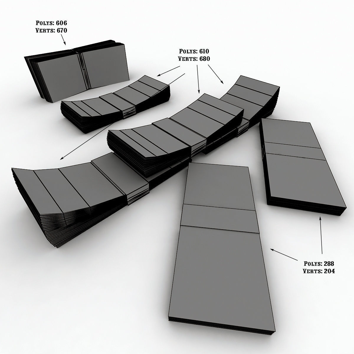 MoneyPack - American Dollars Low-poly 3D model_13