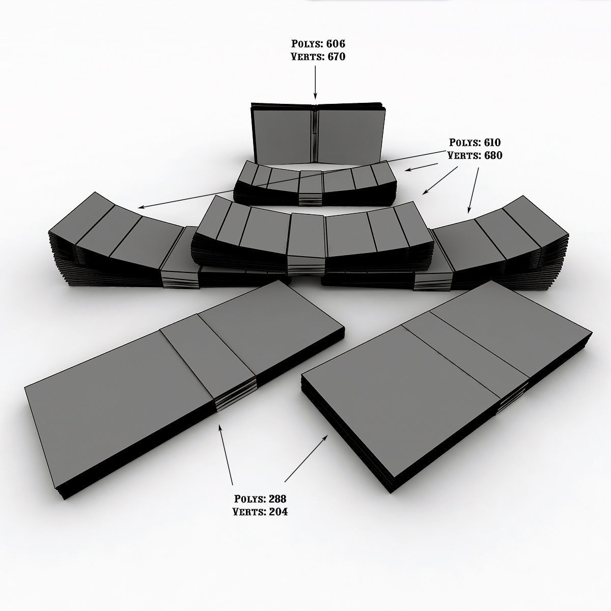 MoneyPack - American Dollars Low-poly 3D model_12