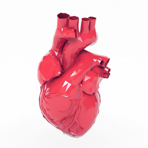 Low Poly Heart Low-poly 3D model