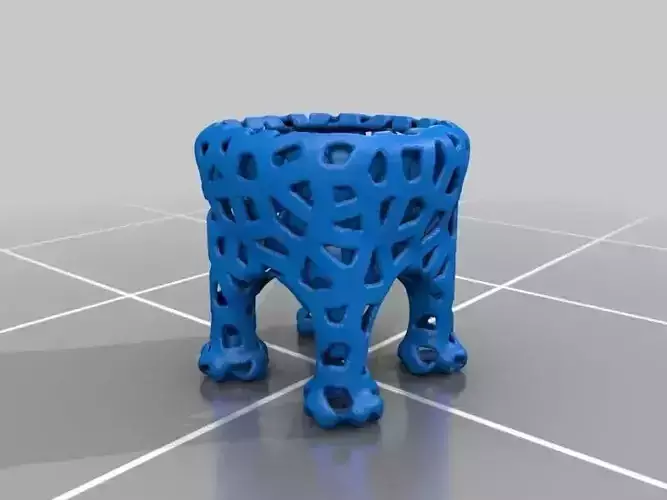 Voronoi Elephant Bowl 2