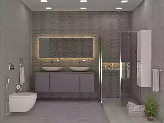 Guest Bathroom 01  3D model