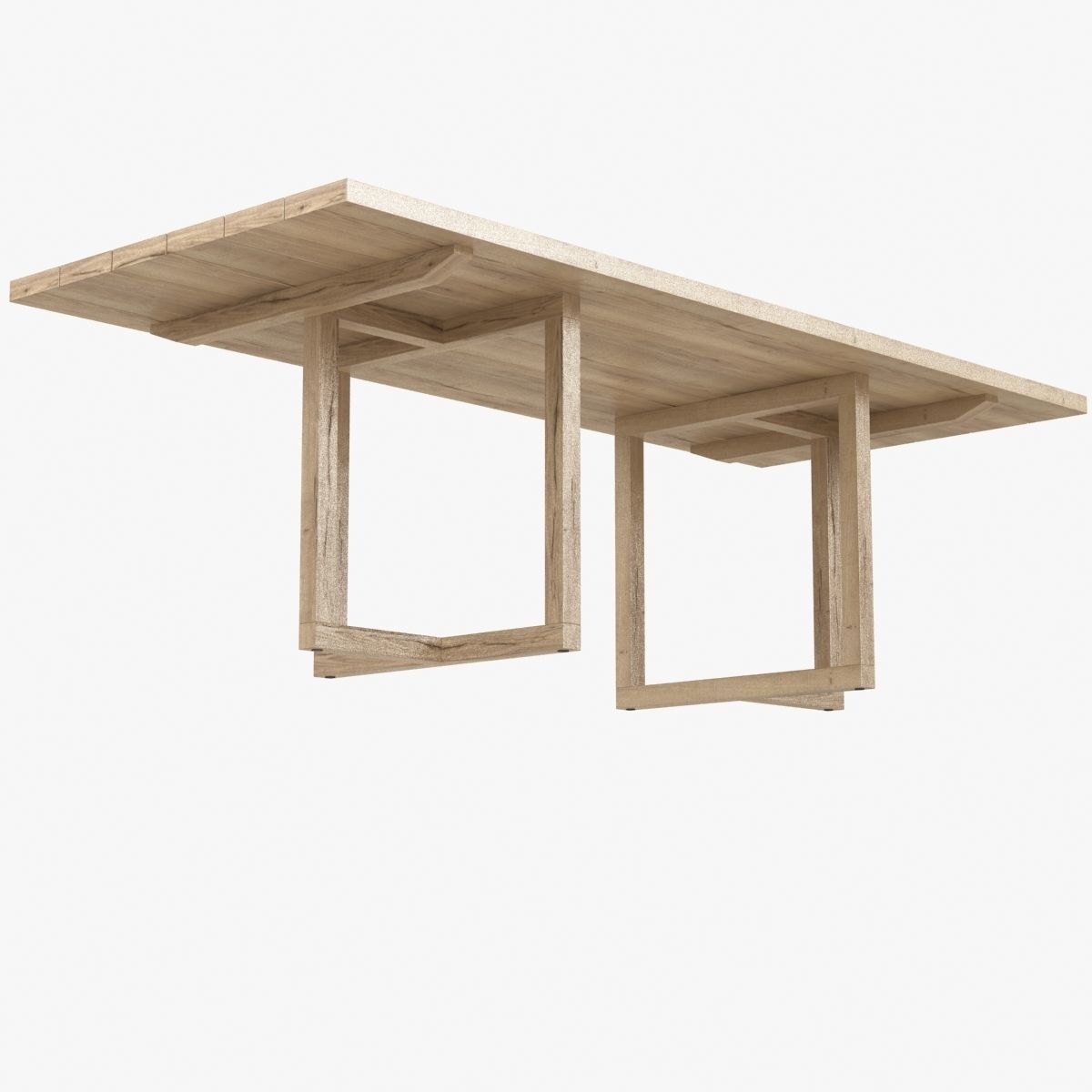 restoration hardware aviara armchair and dining table 3D model_6