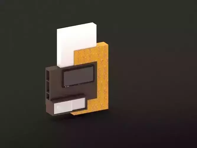 TV UNIT 3D print model