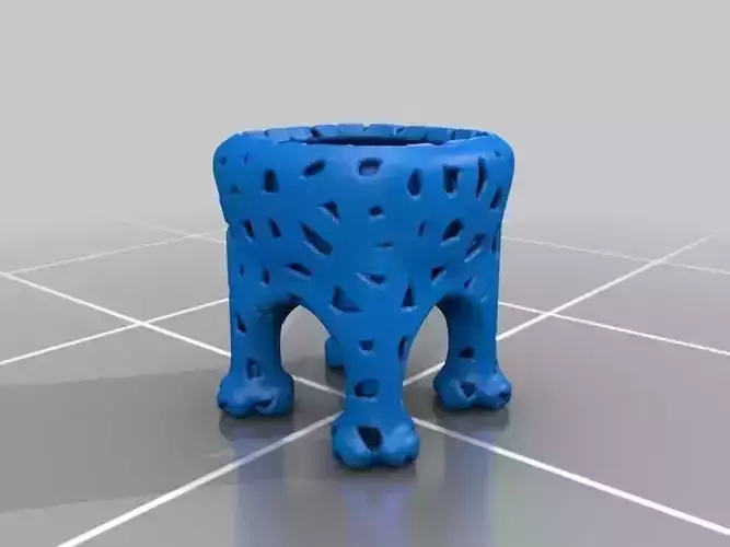 Voronoi Elephant Bowl 1