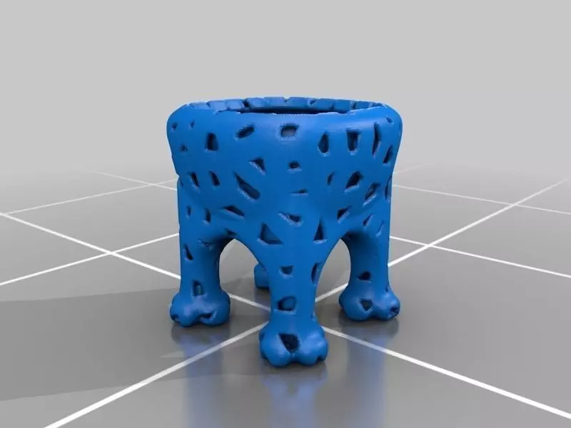 Voronoi Elephant Bowl 1 3D print model_0