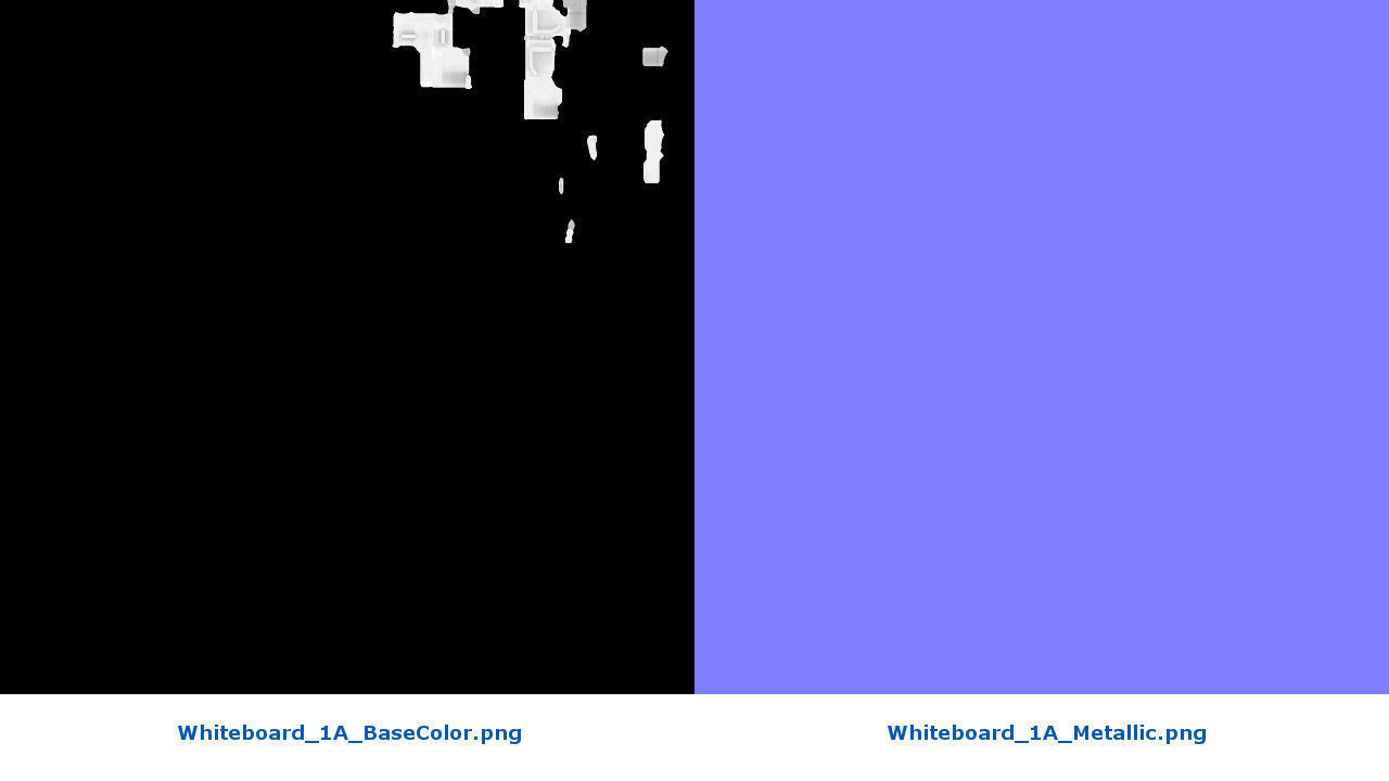 Whiteboard 1A Low-poly 3D model_9