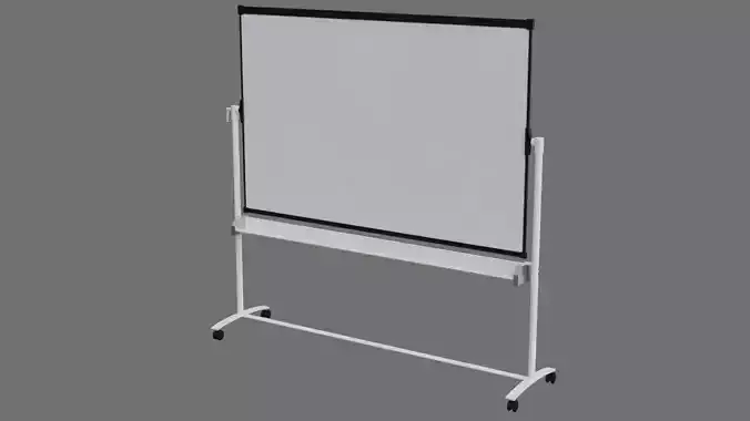 Whiteboard 1A Low-poly 3D model