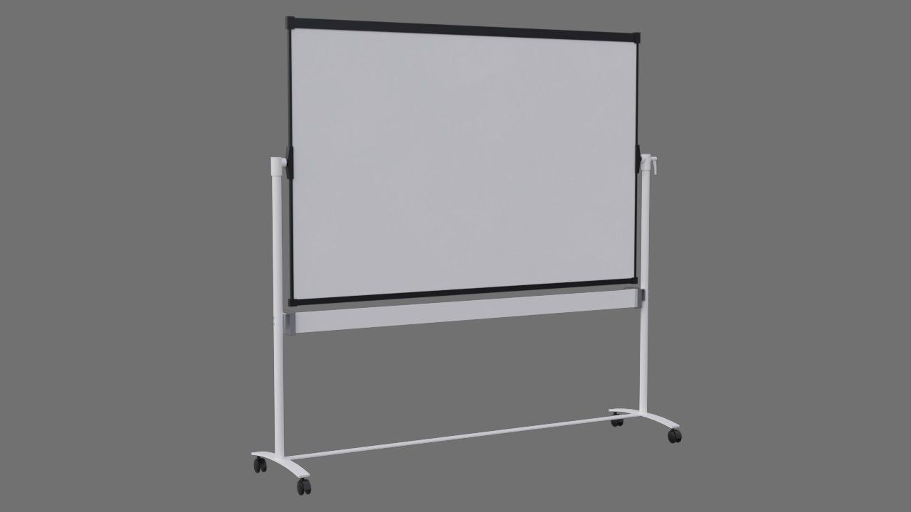 Whiteboard 1A Low-poly 3D model_4