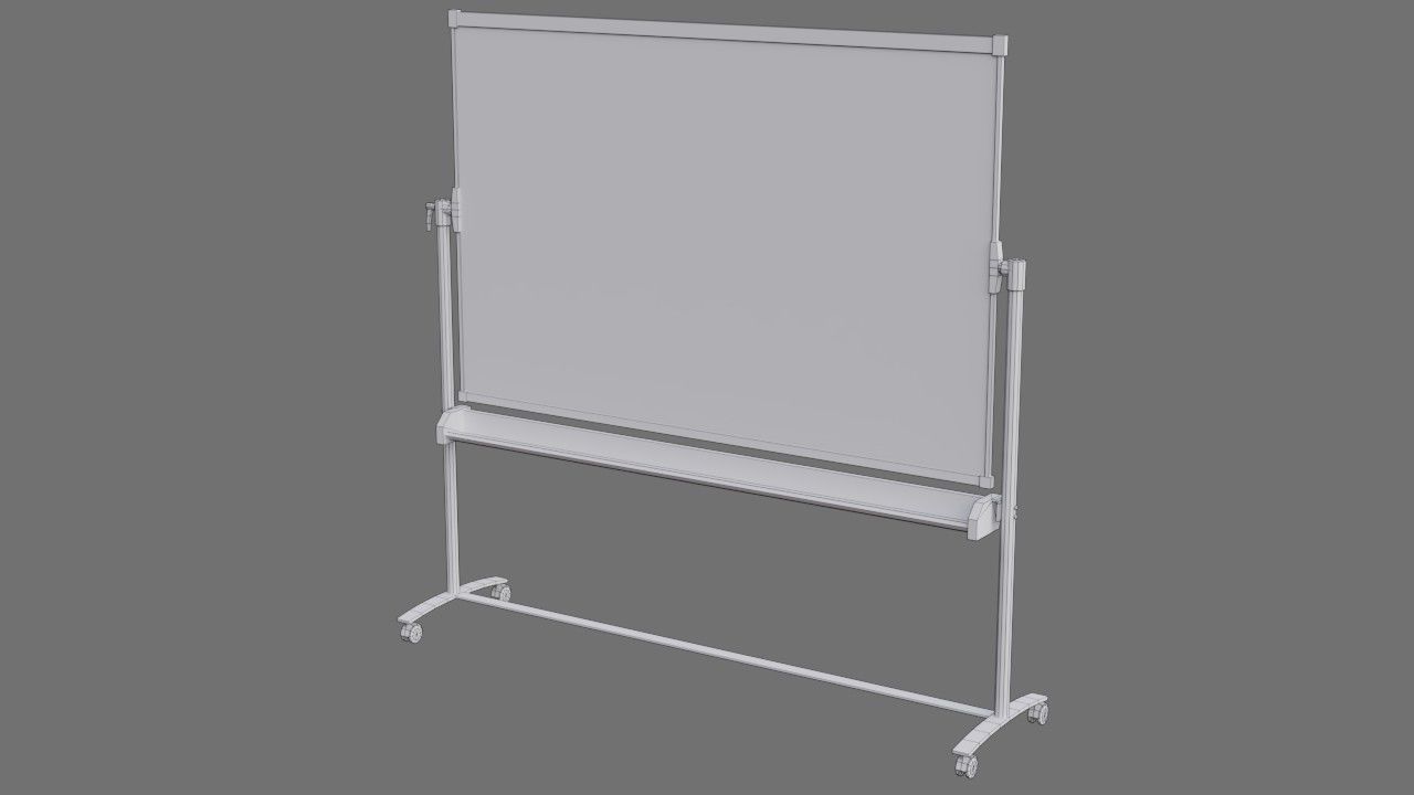 Whiteboard 1A Low-poly 3D model_6