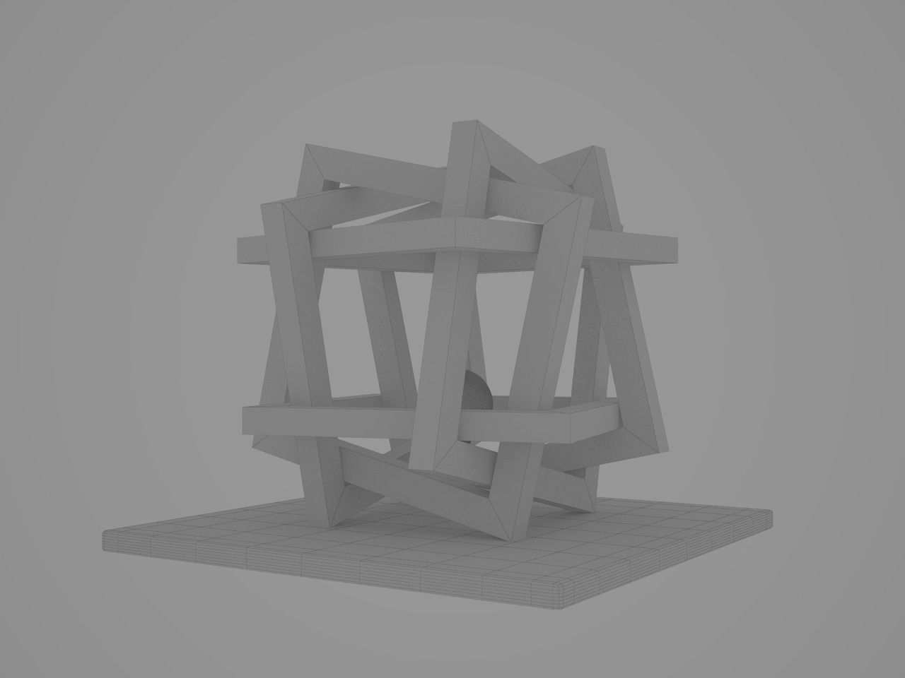 abstract element lamp 3D model_3