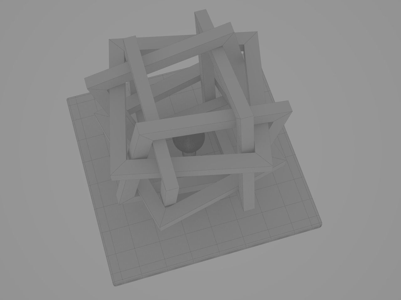 abstract element lamp 3D model_5