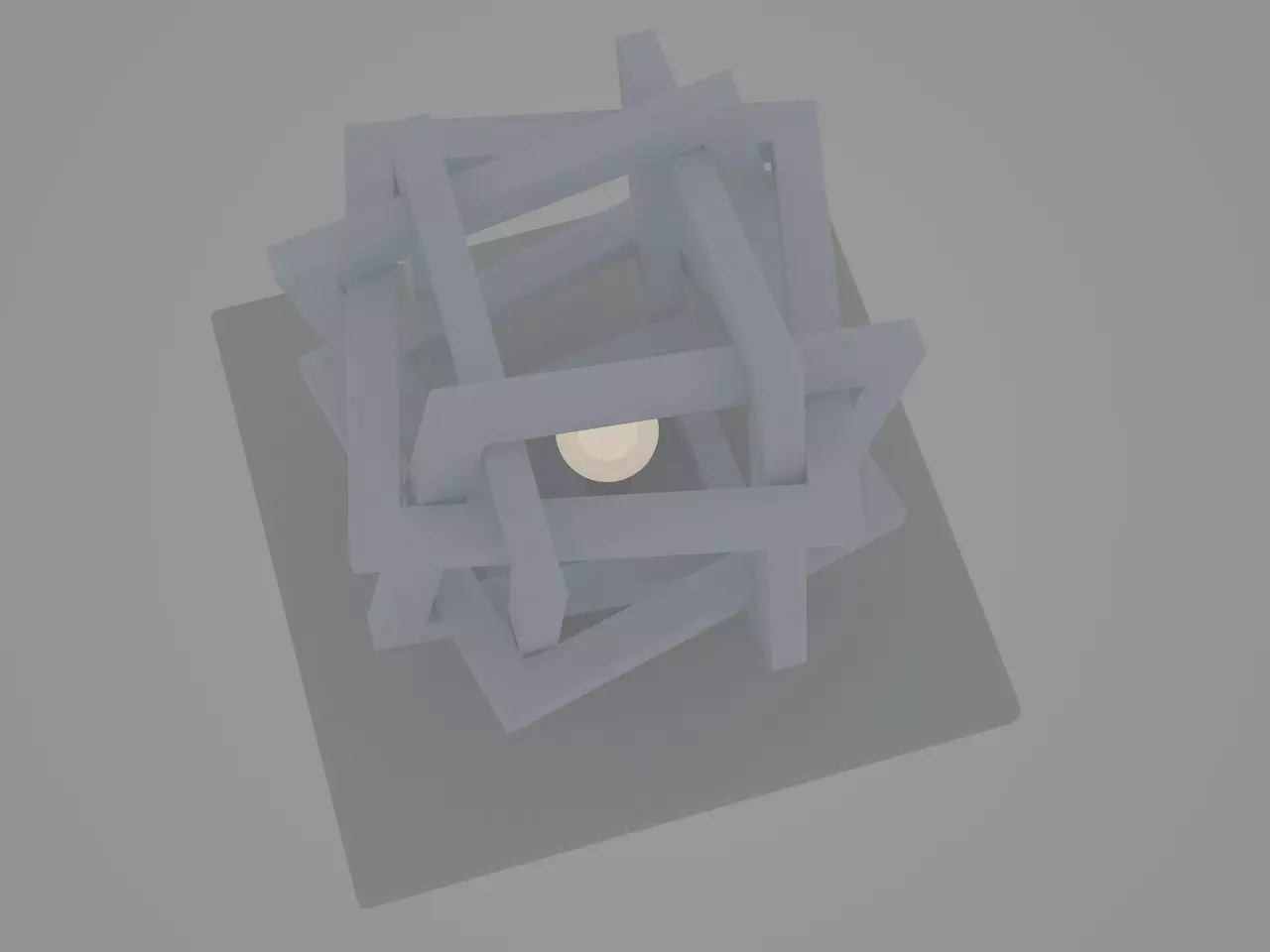 abstract element lamp 3D model_0