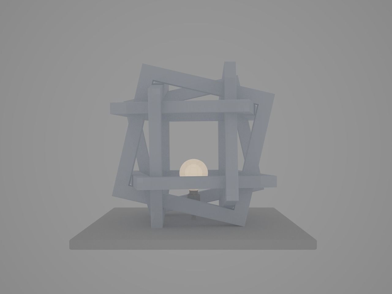 abstract element lamp 3D model_2