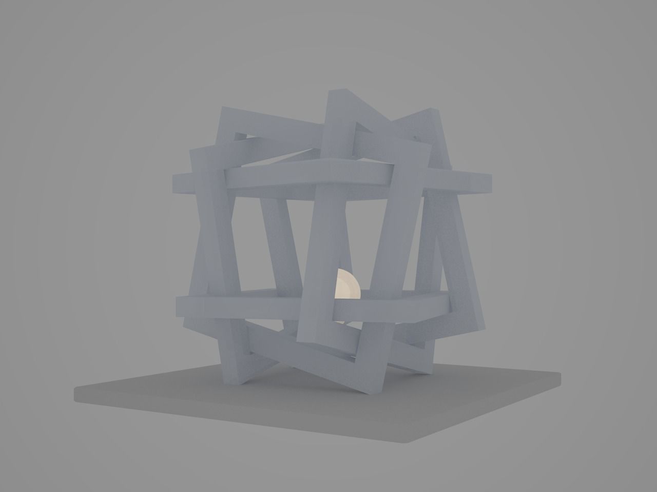abstract element lamp 3D model_1