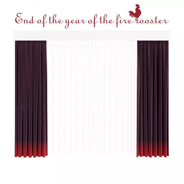 Curtains - End of the year of the fire rooster 3D model_0