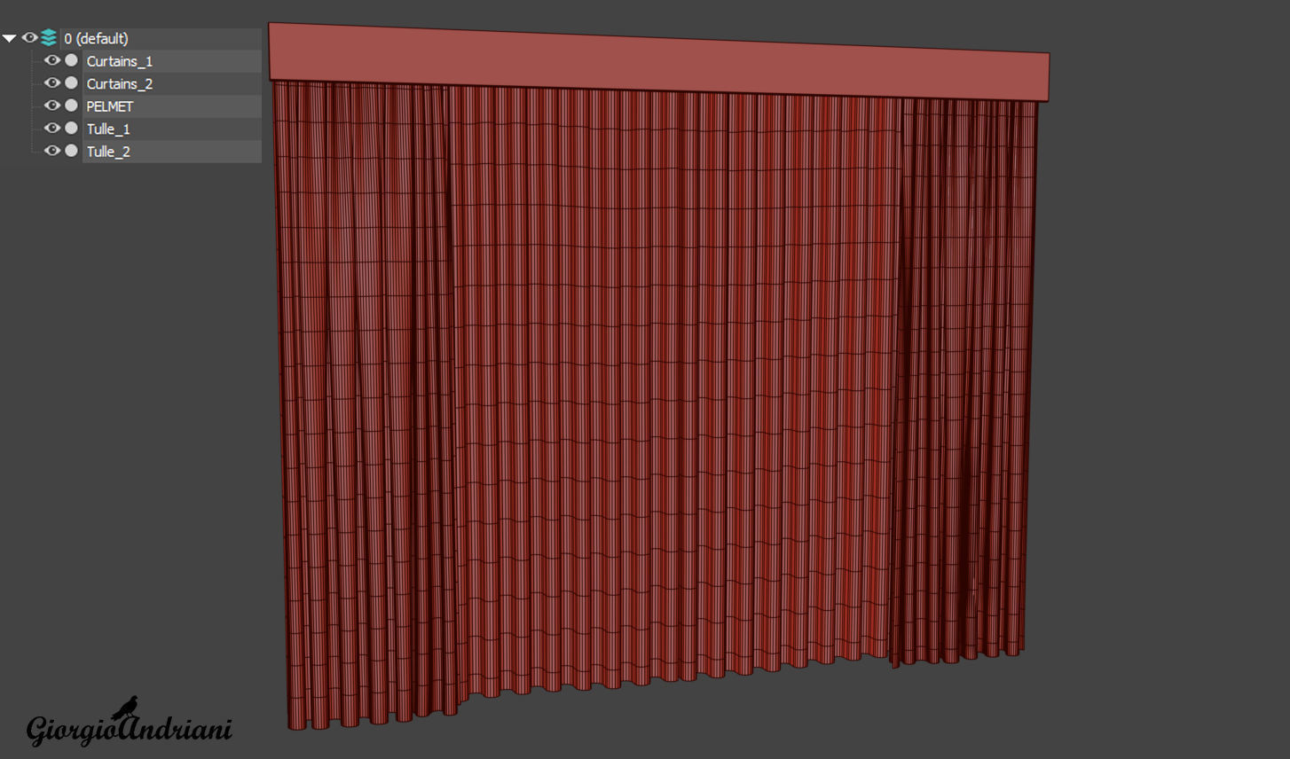 Curtains - End of the year of the fire rooster 3D model_2