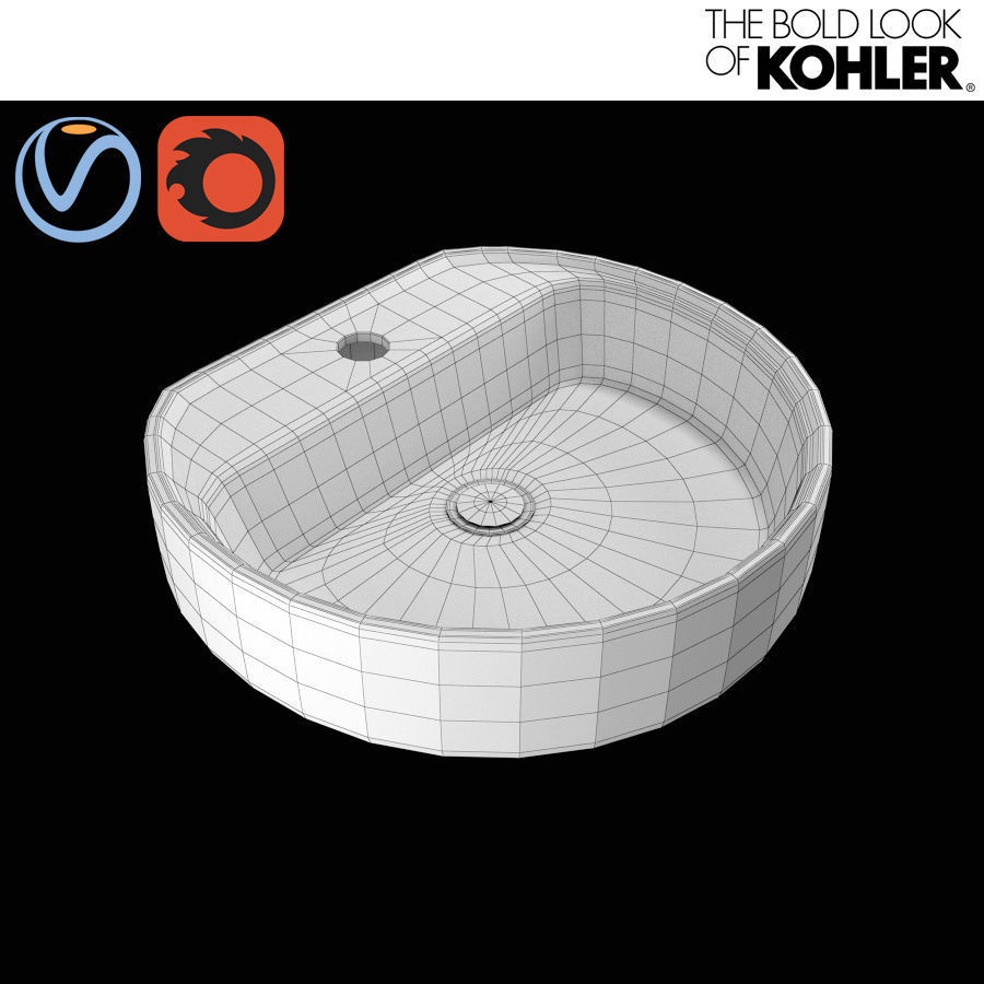 Vessel Bathroom Sink  Chord KOHLER  3D model_4