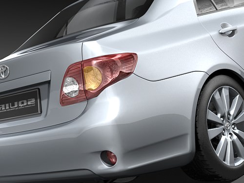 Toyota Corolla Sedan 2009 3D model_3