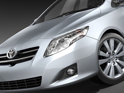 Toyota Corolla Sedan 2009 3D model_2