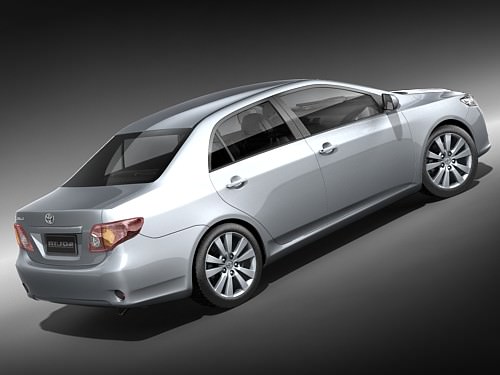 Toyota Corolla Sedan 2009 3D model_4