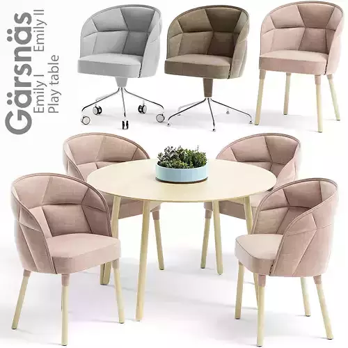 Garsnas Emily I and II armchair and Play table