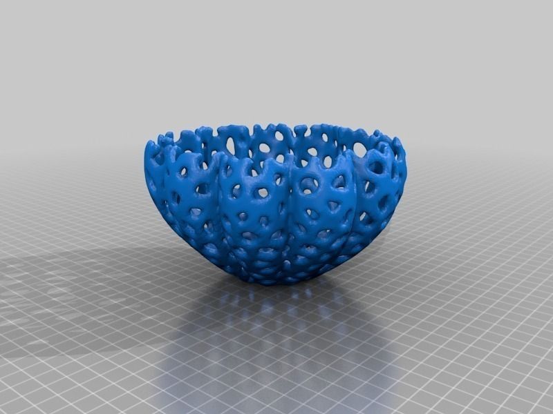 Voronoi Pumpkin bowl 1 3D print model_1