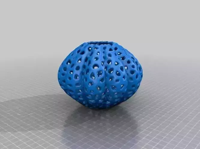 Voronoi Pumpkin vase 1