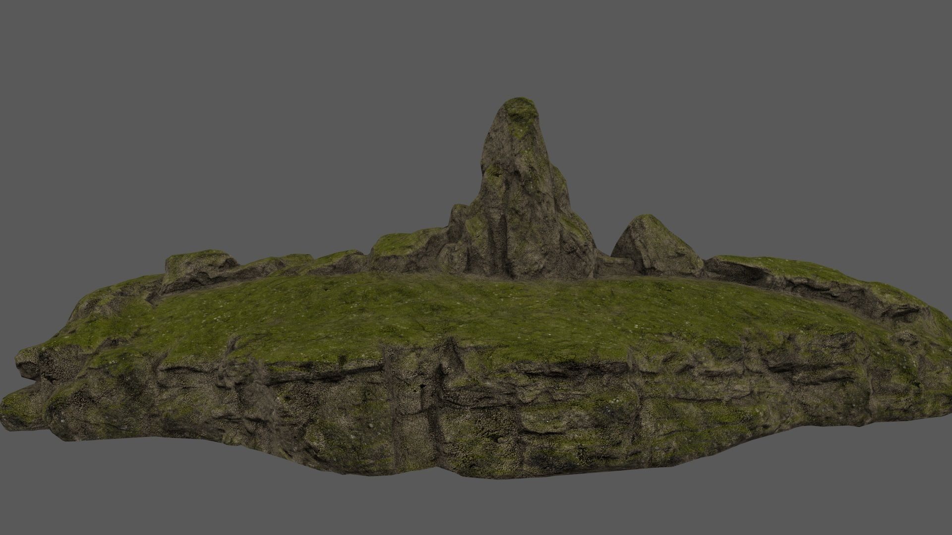 forest rocks Low-poly 3D model_6