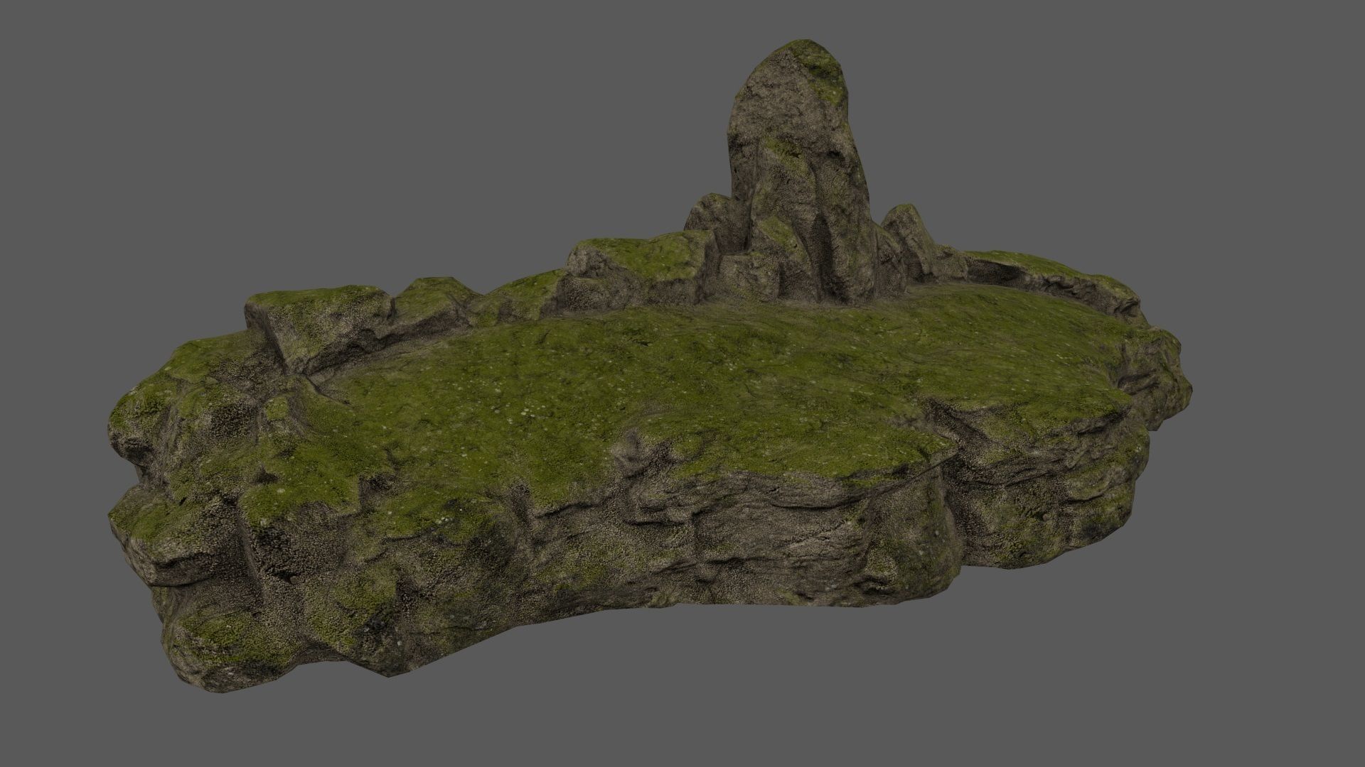 forest rocks Low-poly 3D model_1