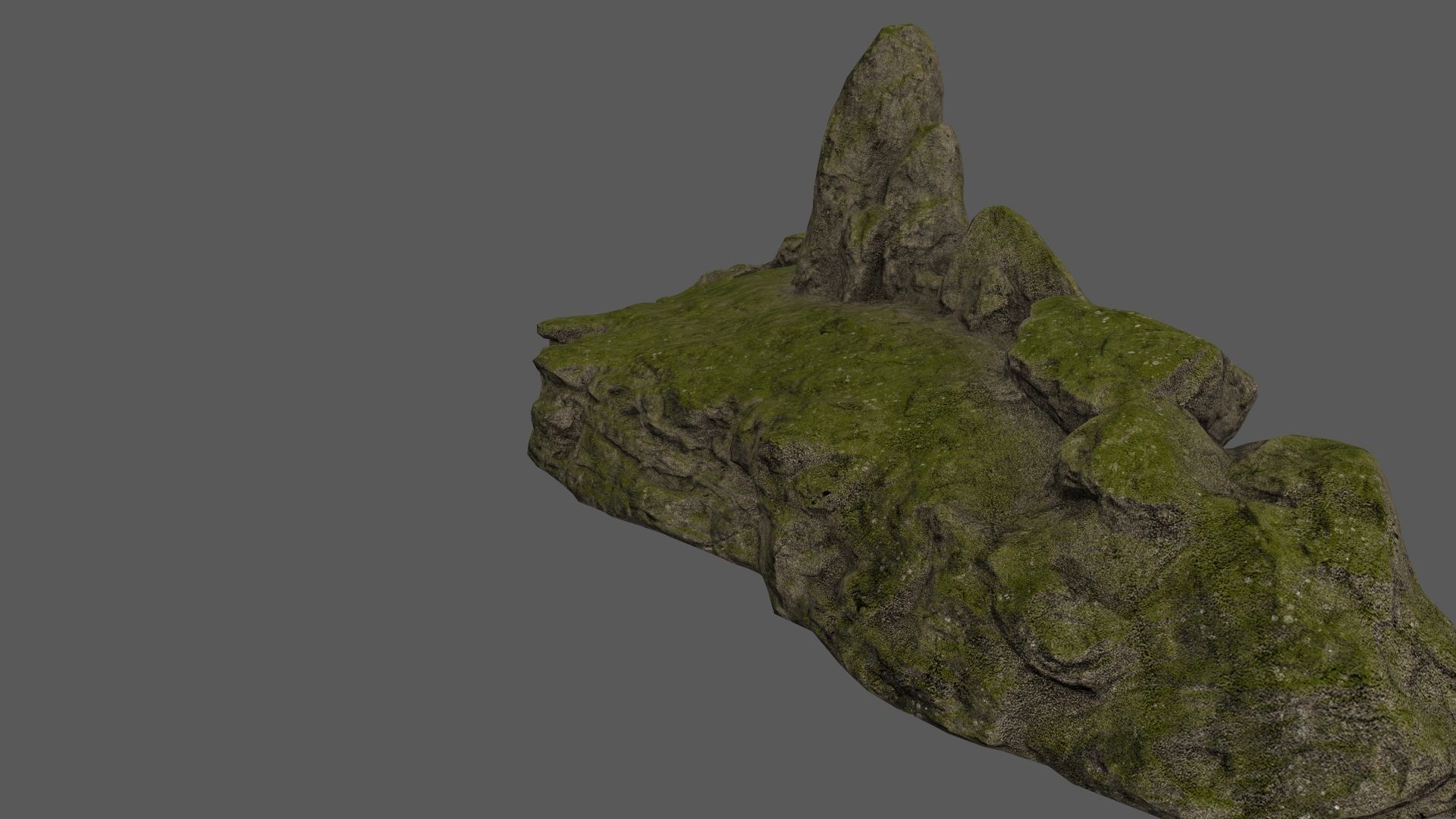 forest rocks Low-poly 3D model_4