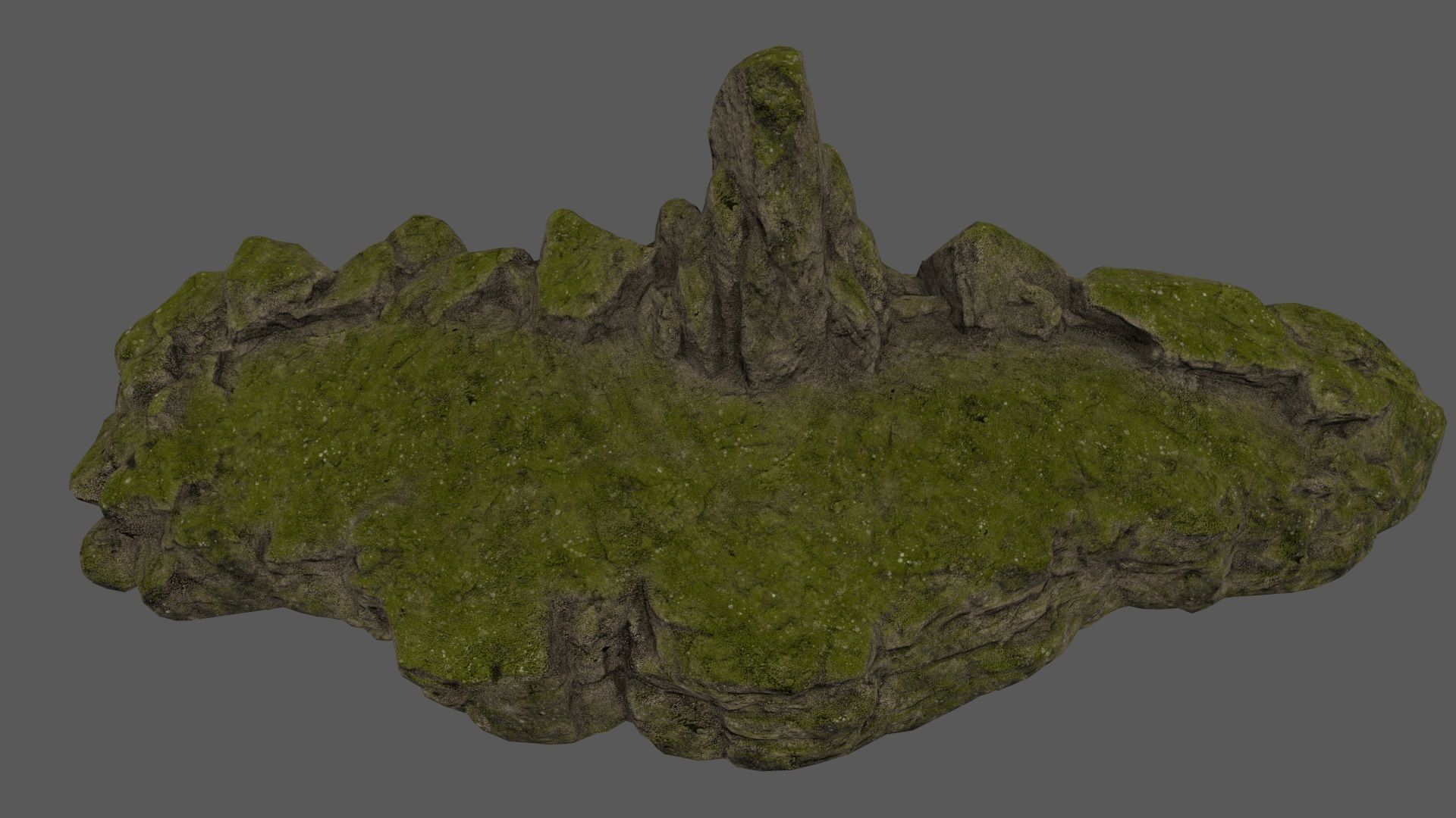 forest rocks Low-poly 3D model_5