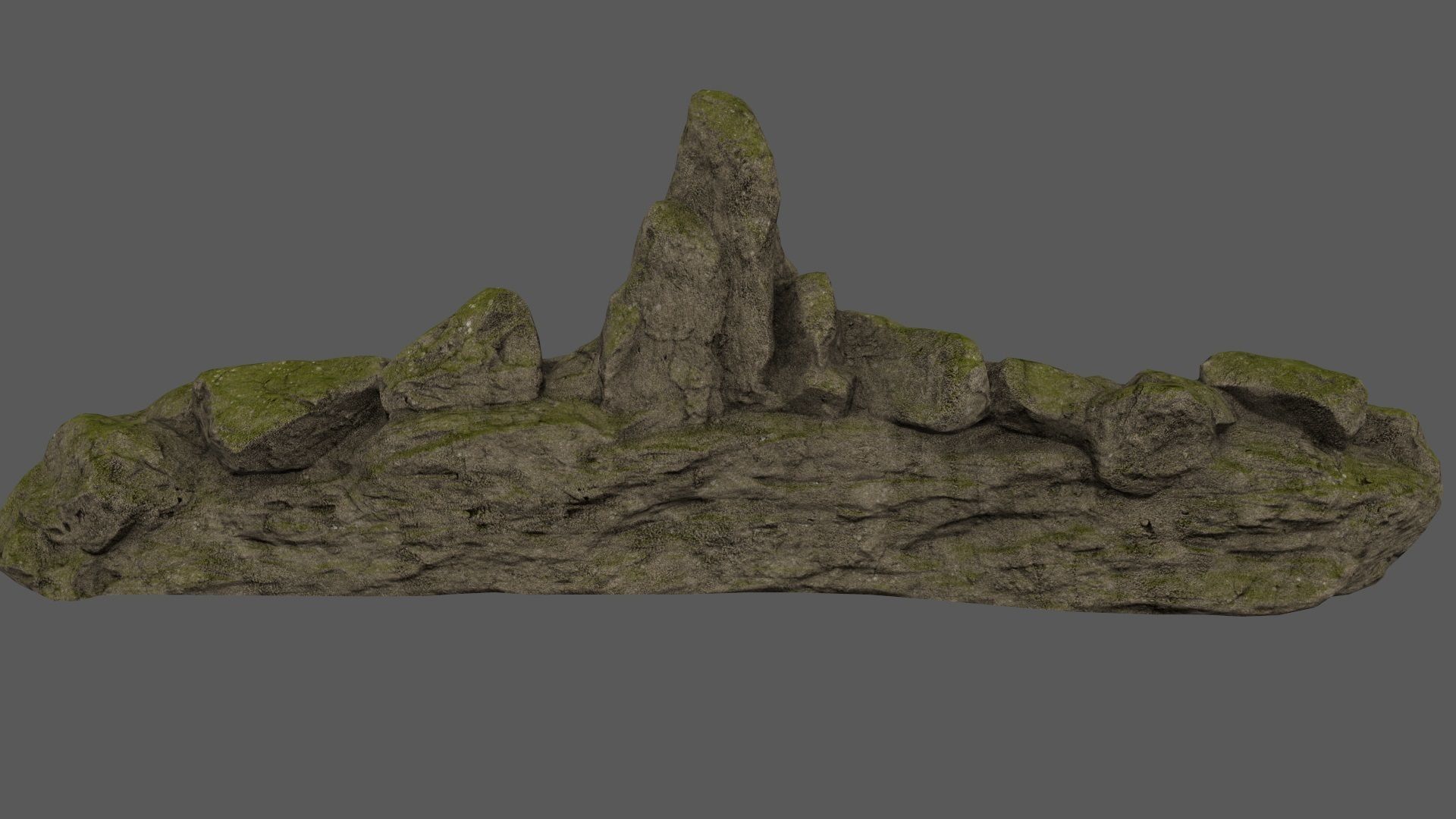forest rocks Low-poly 3D model_3