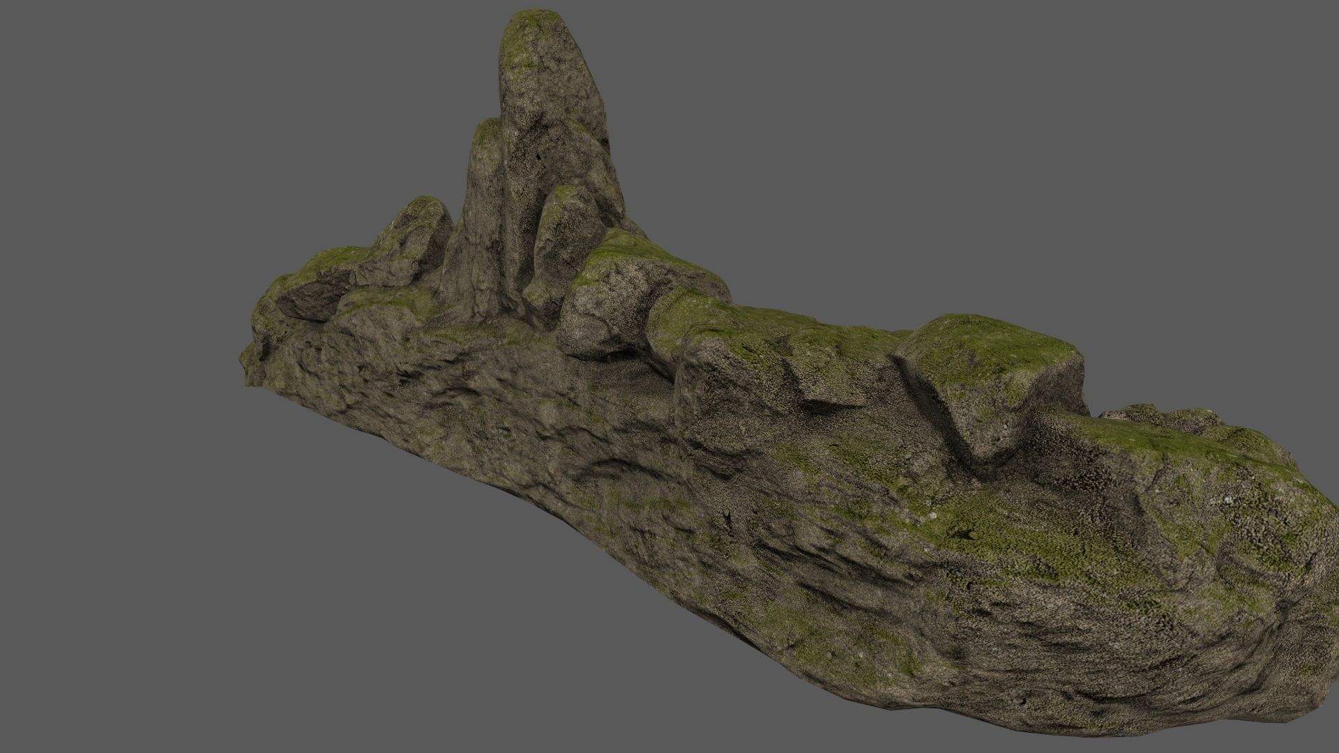 forest rocks Low-poly 3D model_2