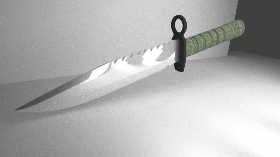 Special Forces Knife Low-poly 3D model_0