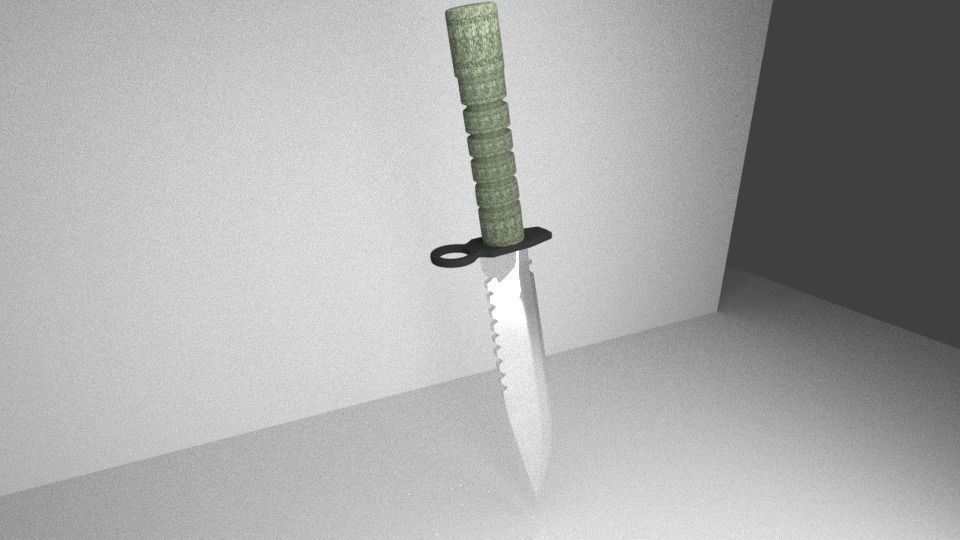 Special Forces Knife Low-poly 3D model_1