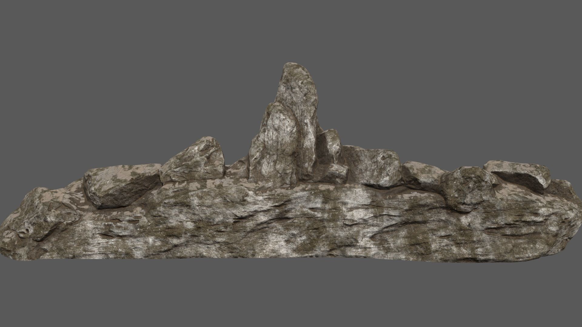 terrain island with person Low-poly 3D model_3
