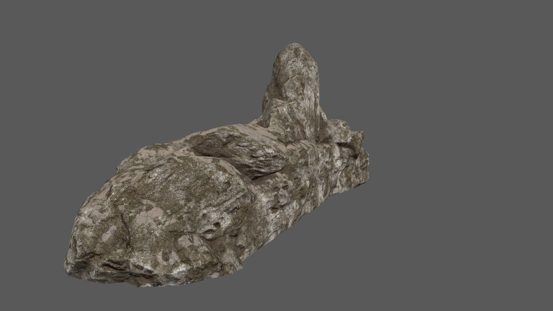 terrain island with person Low-poly 3D model_4